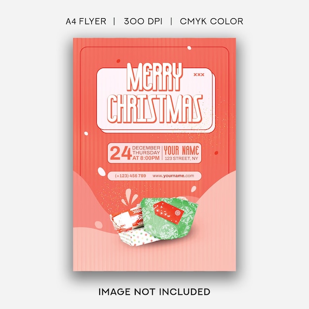 Merry Christmas Party Flyer Template