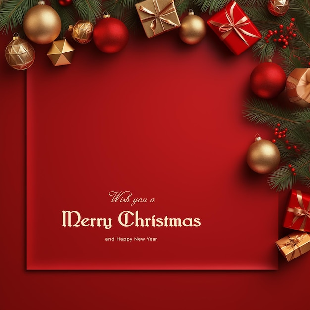 Merry Christmas season celebration and Happy New Year Graphic