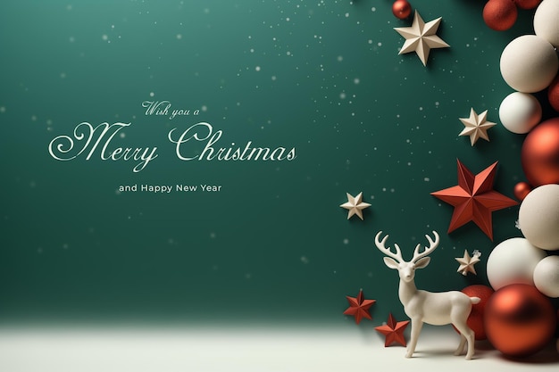 Merry Christmas season celebration and Happy New Year Graphic