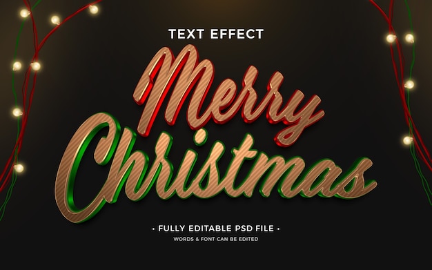 Merry christmas text effect