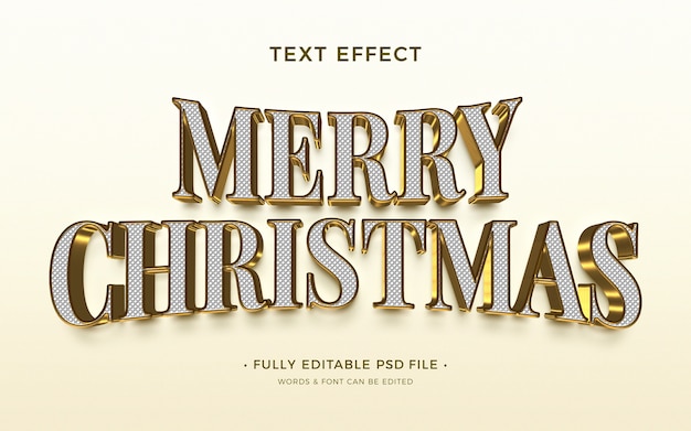 Merry christmas text effect