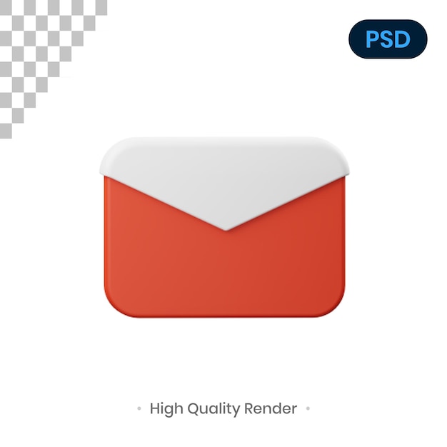 Message 3D Render Illustration Premium Psd