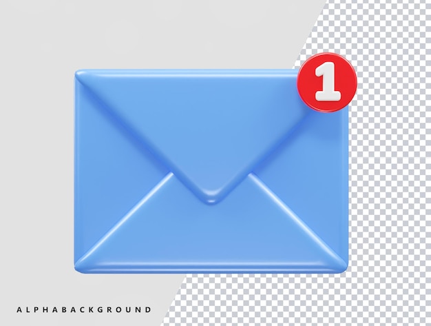 Message icon 3d rendering vector illustration