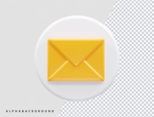 Message icon 3d rendering vector illustration