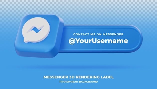 Messenger 3d Rendering banner isolated