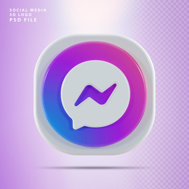 Messenger Icon 3d render shape