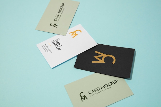 Messy paper cards design mock-up