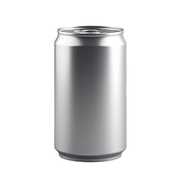 Metal can illustration of 3d realistic container for soda or energy drink lemonade or beer