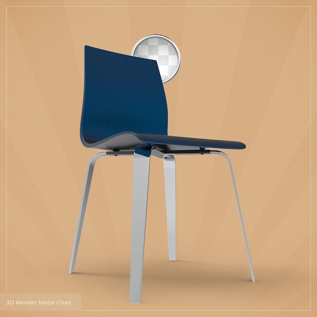 Metal chair 3d render