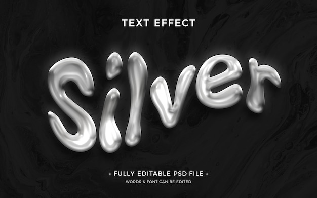 Metal liquid text effect