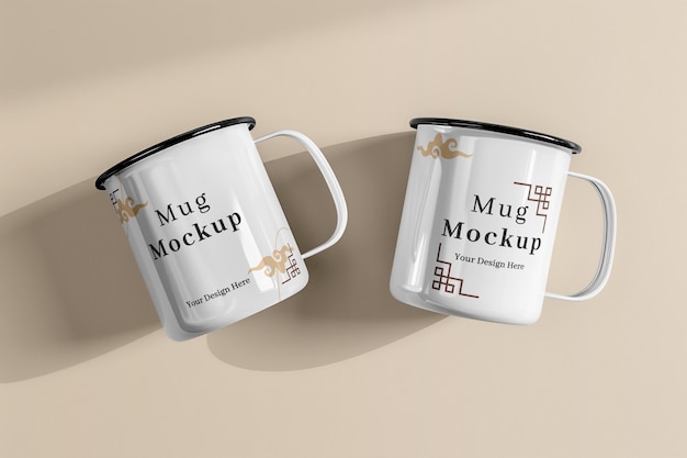 Metal mug mockup