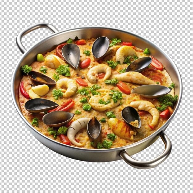 PSD metal for paellas transparent background