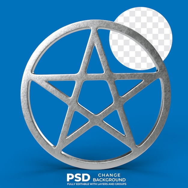 PSD metal pentagram