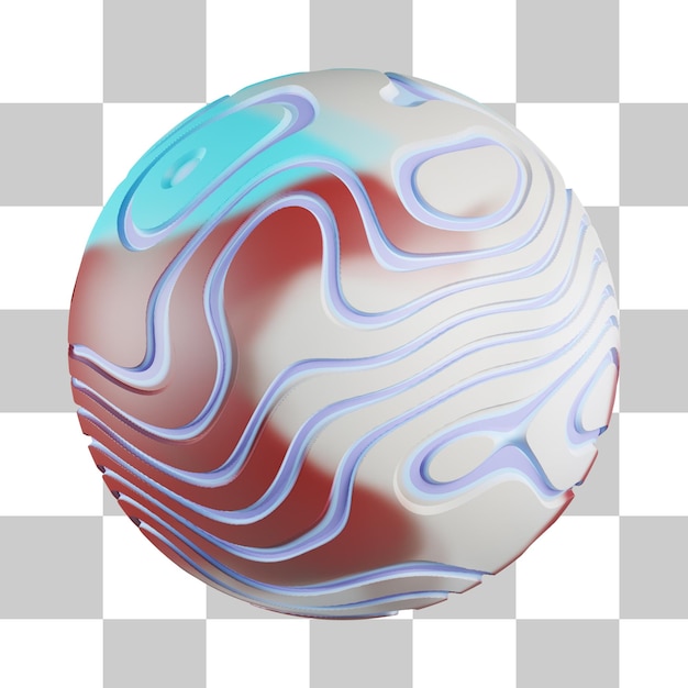 Metal Pluto Planet 3D Icon