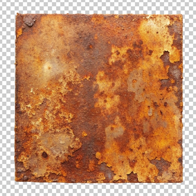 PSD metal rusted isolated on transparent background