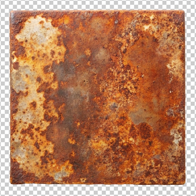 PSD metal rusted isolated on transparent background