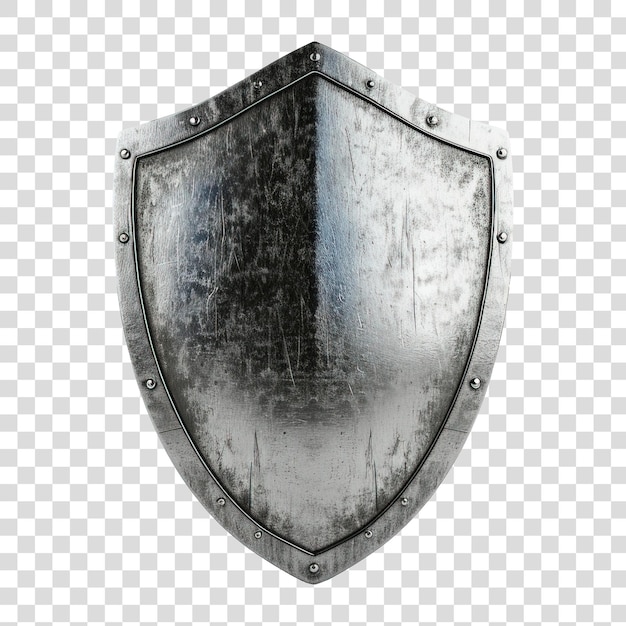 Metal shield isolated on transparent background PNG