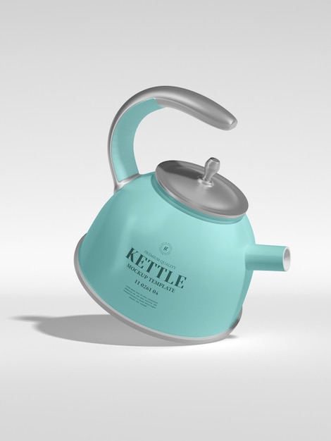 Metal Tea Kettle Branding Mockup