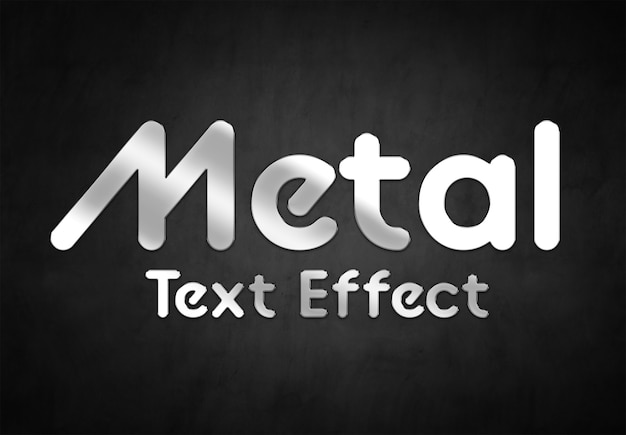 Metal text effect style