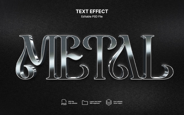 Metal  text effect