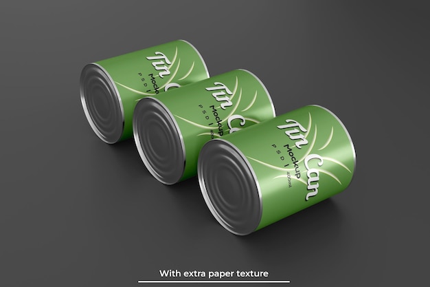 Metal tin can mockup