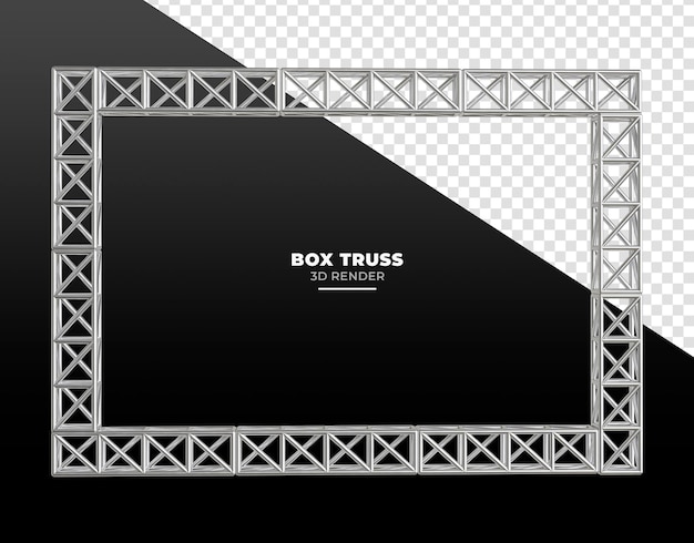 Metal truss system in realistic 3d render on transparent background