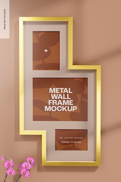 Metal Wall Frames Mockup, Right View