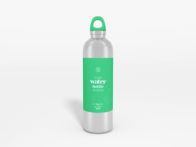 Metal water bottle branding mockup