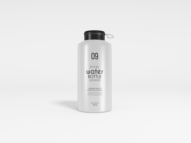 Metal water bottle branding mockup