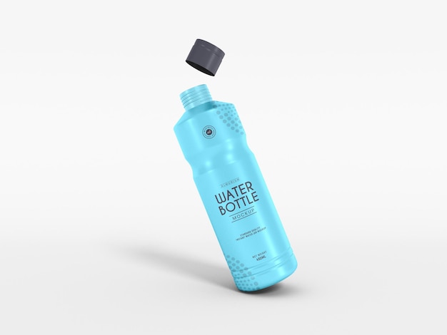 Metal water bottle branding mockup