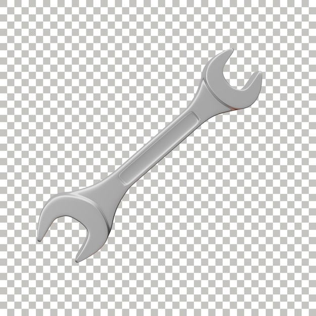 metal wrench isolated