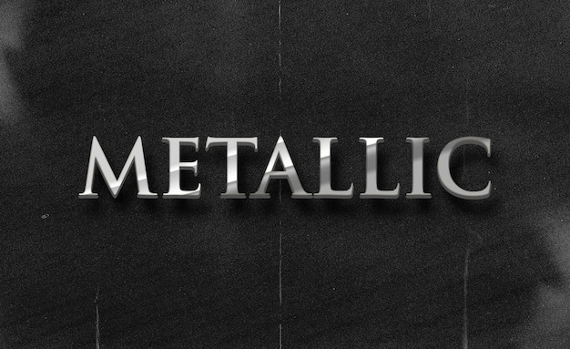 Metallic 3D Text Effect