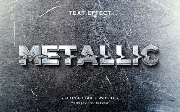 Metallic drops  text effect