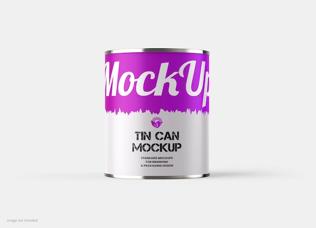 Metallic Food Can Mockup