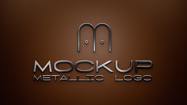 Metallic logo mock-up design