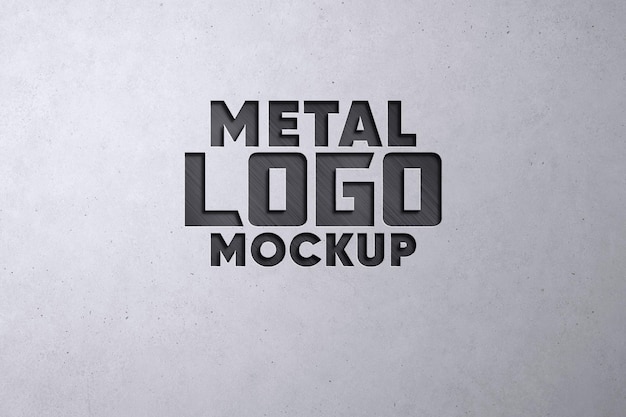 metallic logo signage