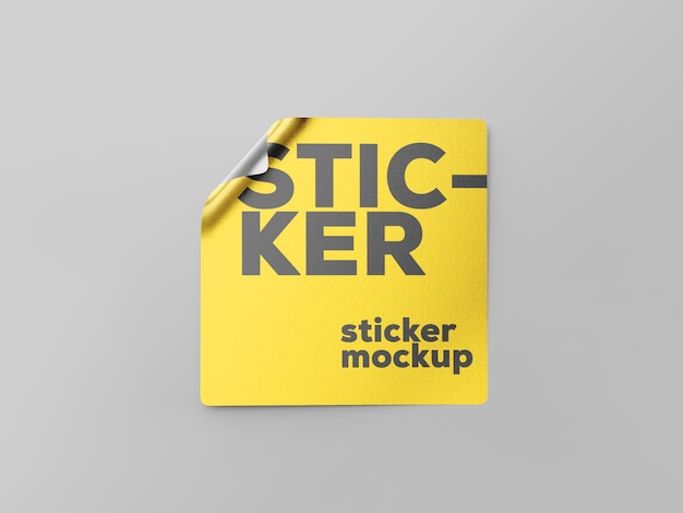 Metallic Sticker Mockup