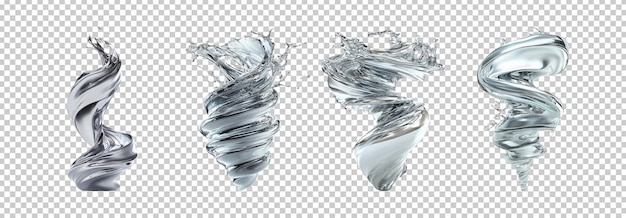 Metallic Swirls of Liquid and Water Splash Effects