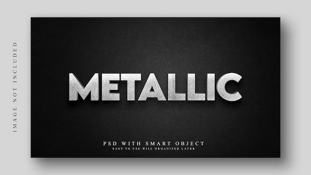 Metallic text effect