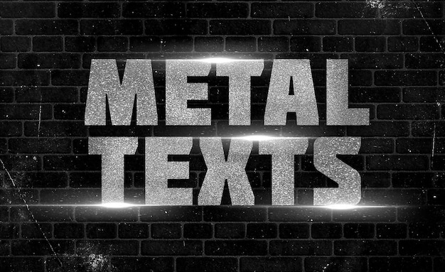 Metallic text effect