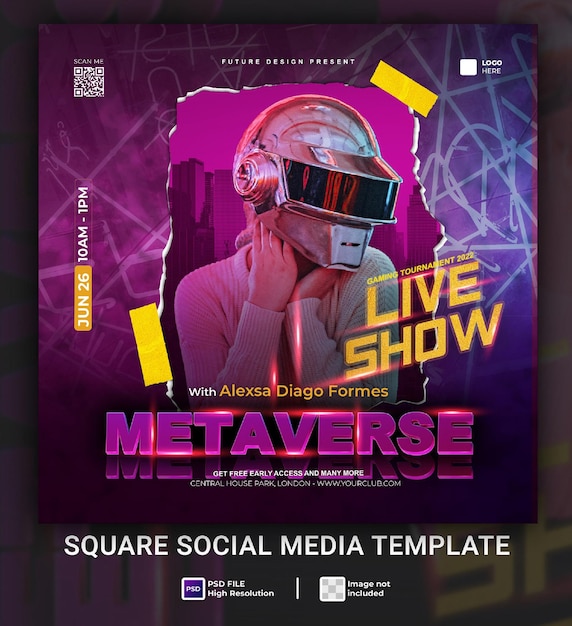 Metaverse Cyberpunk Style Live Show Template