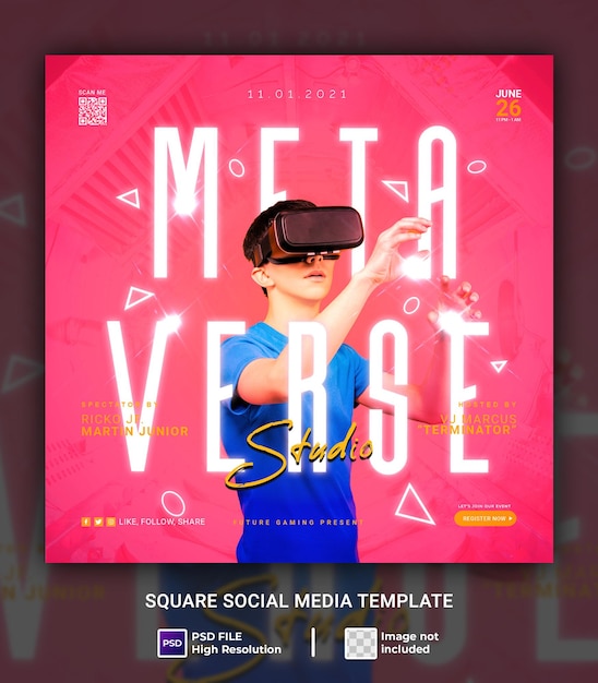 metaverse social media template