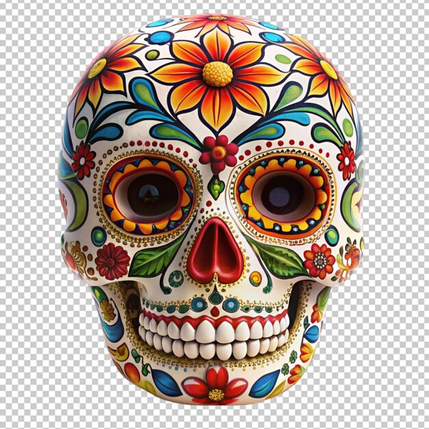 PSD mexican skull on it transparent background