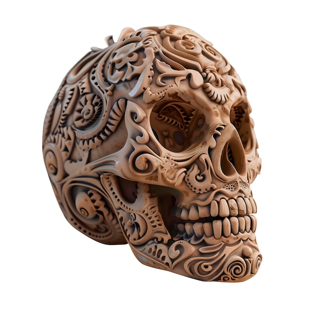 Mexican skull with transparent background