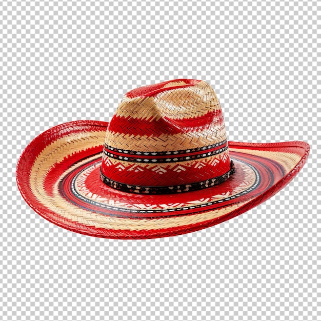 PSD mexican sombrero hat isolated on transparent background