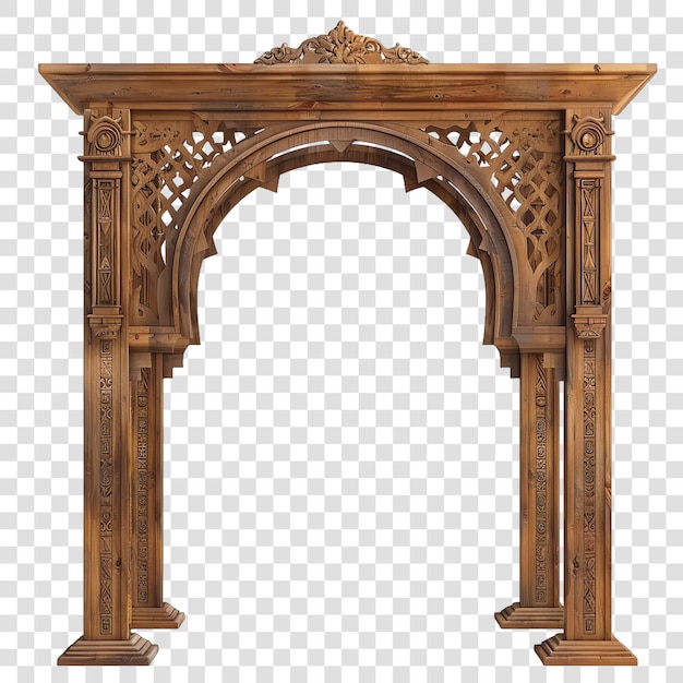 PSD mexican wooden archway mexican realistic