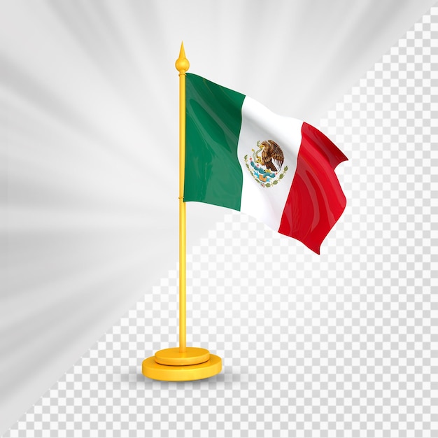 Mexico Flag 3d render 