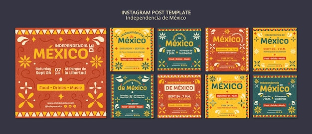 Mexico independence celebration instagram posts collection