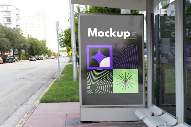 Miami advertising outdoor display mockup