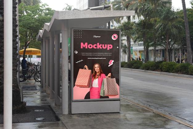 Miami advertising outdoor display rainy weather